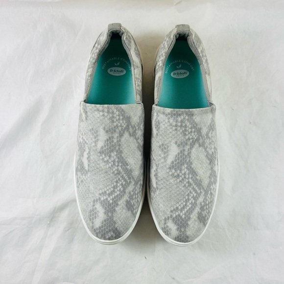 Dr Scholls Loafer Shoes Memory Foam Be You Gray Faux Suede Slip-on Women’s 10 M - Picture 2 of 13